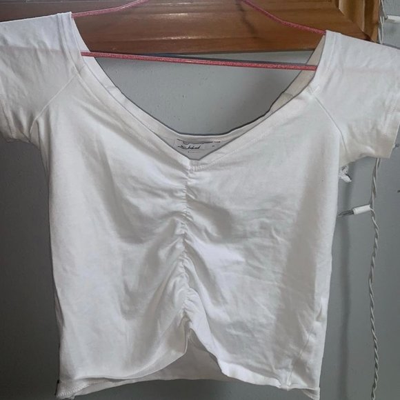 White Ruched Top - Picture 2 of 2